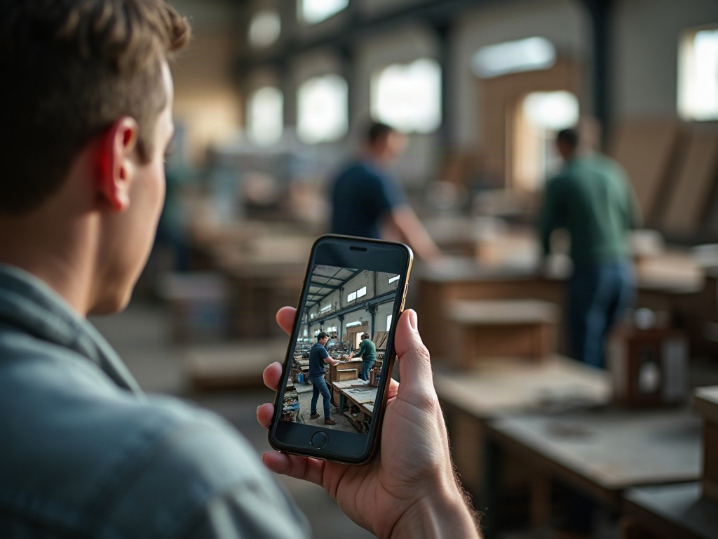 Bewertungen eines Handwerksbetriebs auf einem Smartphone